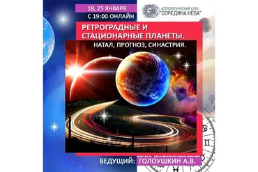 Ретроградные и стационарный планеты. Натал, прогноз, синастрия (Алексей Голоушкин)