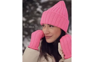 Шапка и митенки Simple_set (alisia___lisa)