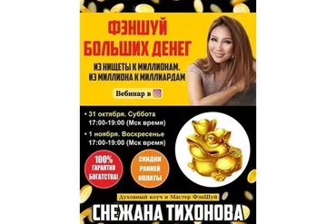 Фэн-шуй больших денег. Пакет - Базовый (Снежана Тихонова)