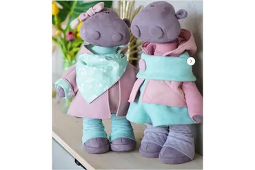 [ulitka_decor] Бегемоши парочка (Ульяна Костецкая)