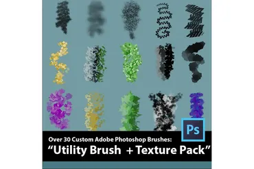Кисти и текстуры для фотошоп / Utility Photoshop Brush & Texture Pack (Аарон Блейз)