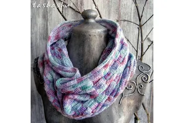 Снуд капюшон Braided Imitate Entrelac (Светлана Гордон)