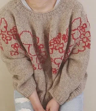 Модный джемпер спицами Papa (Junko Okamoto)