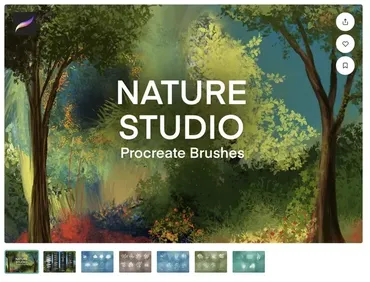 [CreativeMarket] Кисти для рисования природы Nature Studio - Procreate Brushes (Mels Brushes)