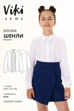 [Vikisews] Блузка Шенли. Размер 32-40. Рост 122-158 (Вика Ракуса)