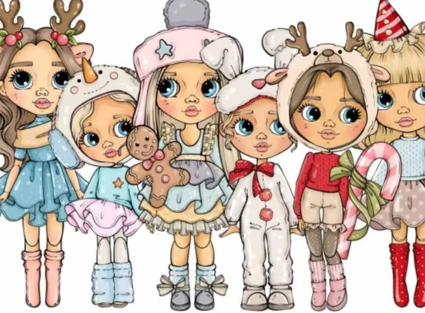 [Palmpink Illustrations] Набор иллюстраций Blythe новогодние (Дарья Львова)