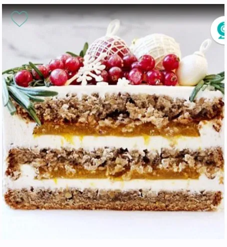 [The chef] Бисквитный торт в новогоднем стиле Ореховый баловень