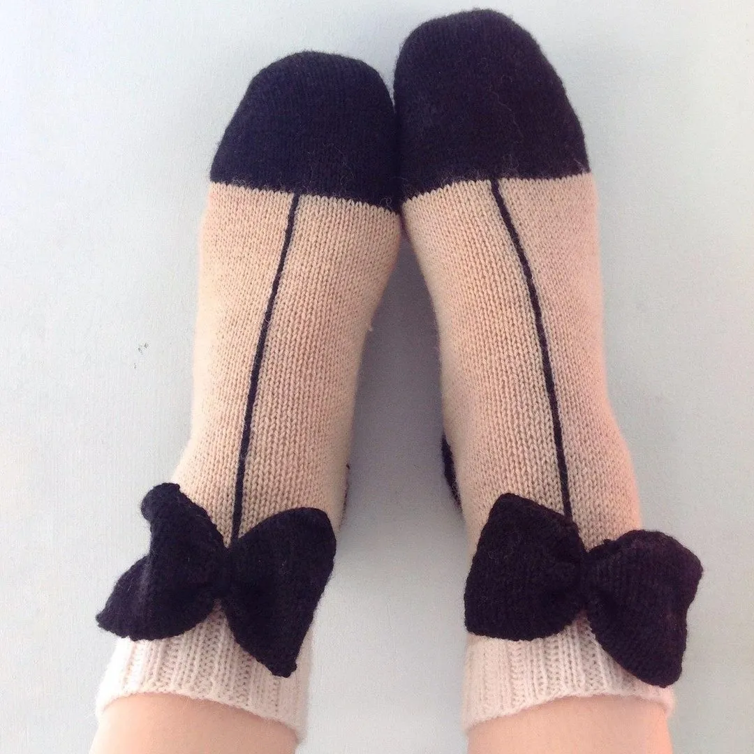 Носки Туфли Chanel (pinkishlife_knit)