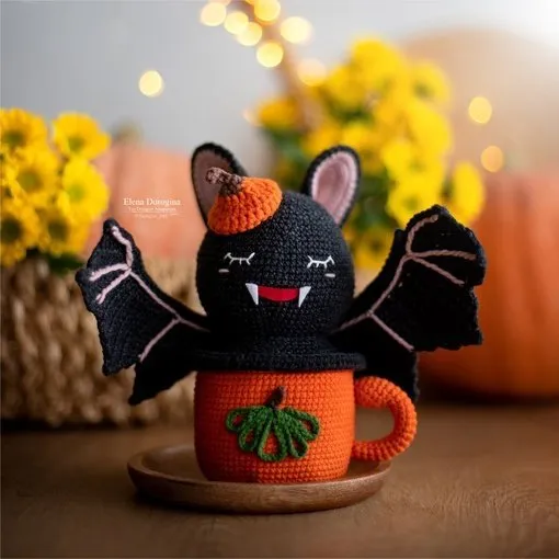 [dorogina_toys] Летучая мышь в кружке (Елена Дорогина)