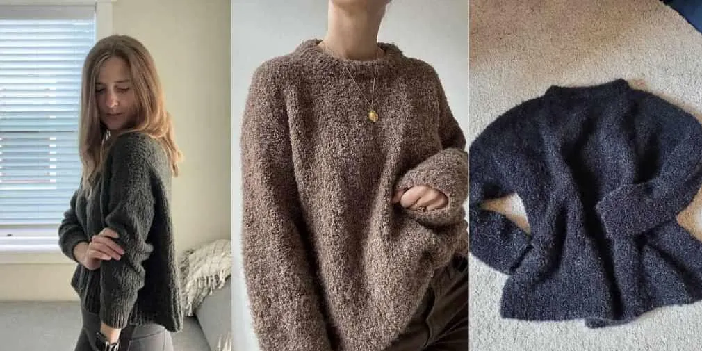 [Вяжи.ру] Свитер оверсайз из букле Sweater no 24 (Louise Rasmussen)