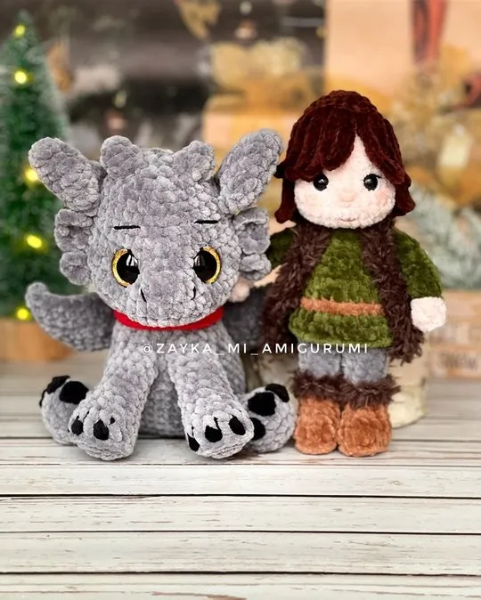 [zayka_mi_amigurumi] Сет 2/1 Дракончик и его друг (Миранда Стешакова)