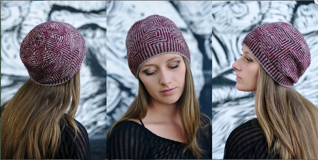 [Вяжи.ру] Жаккардовая шапочка Hermes  (Woolly Wormhead)