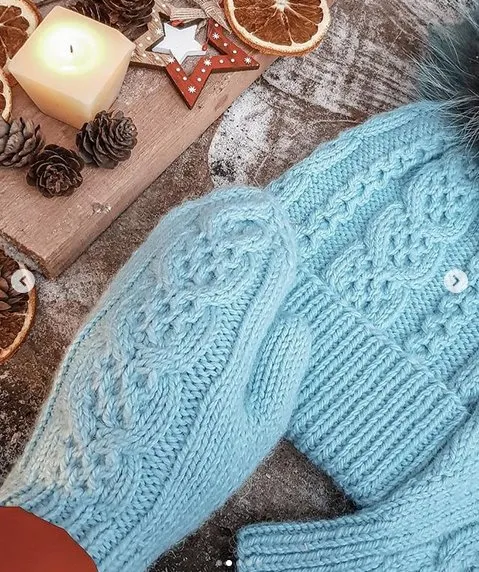 Комплект шапка+варежки Selesta (nyusha__knits)