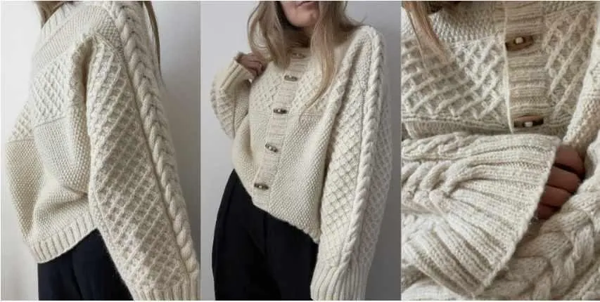 [Вяжи.ру] Кардиган оверсайз Haraboji (Aeggyknit)