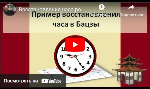 Восстановление часа рождения в Бацзы (Юлия Бальсина)