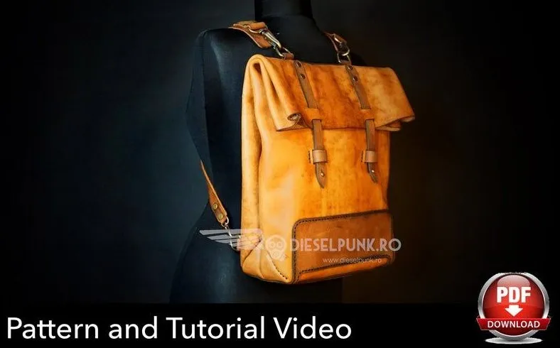 Кожаный рюкзак-мешок «Folding Backpack» (DieselpunkRo)