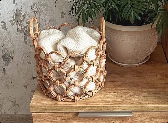 Корзина из колец (paper_wicker22)