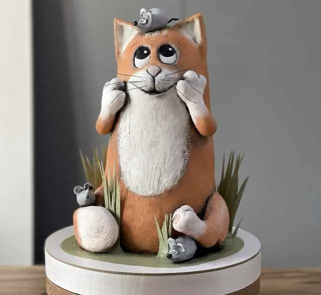 [pro.moi.tort] Видеоурок Котик из Нового Курса по 3D-тортам PROЗверюшки (Анастасия Казарьянц)