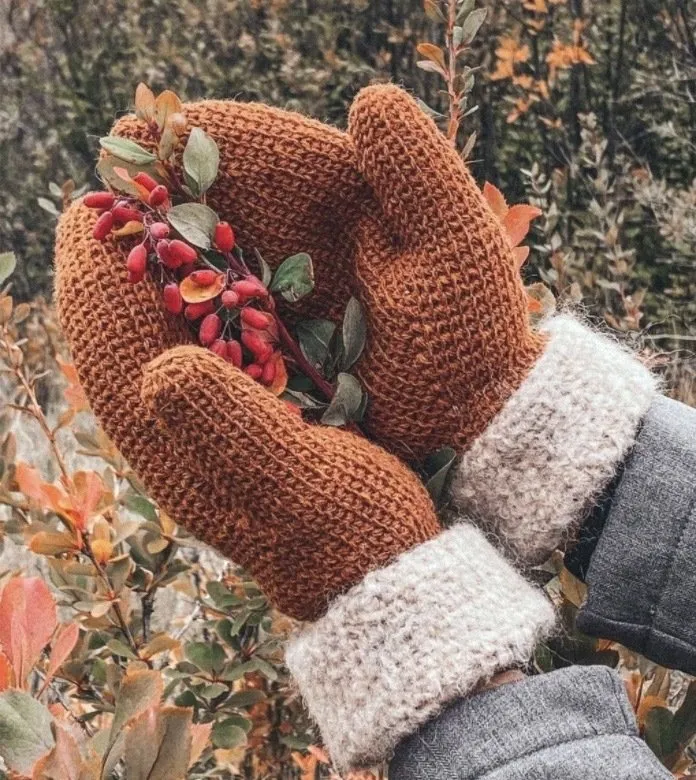 [elfcrochet] Двойные  варежки крючком (Эльвира Рукосуева)