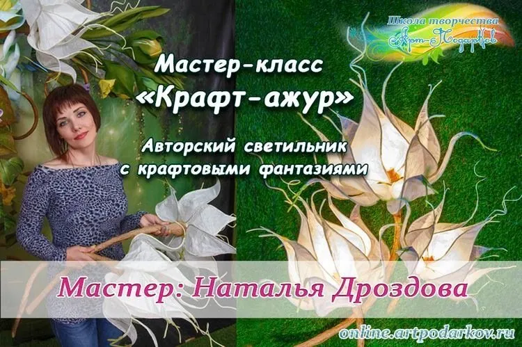 [Декор] «Крафт-ажур», крафтовый интерьерный светильник  (Наталья Дроздова)