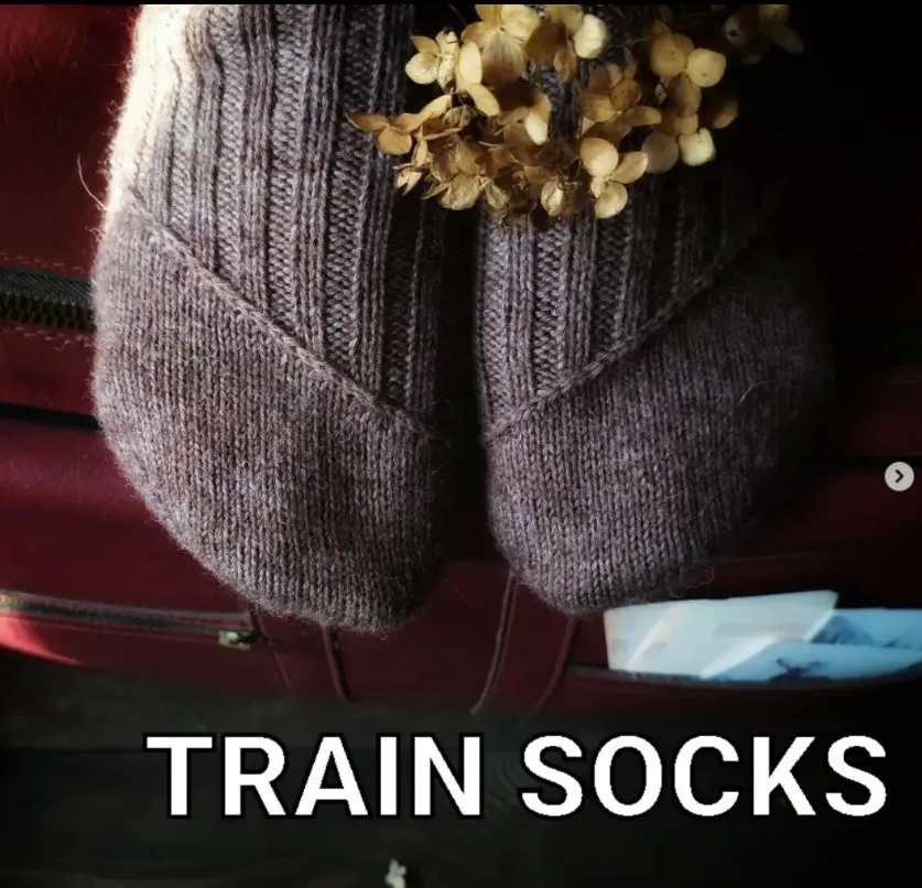 Носки Train Socks (purple_deer_knits)