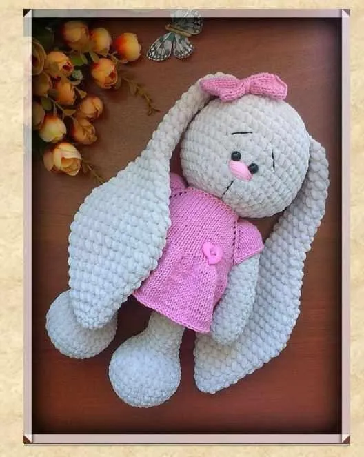 [Вязание] Мастер-класс «Моя Зайка» 32см (tory_toys_)