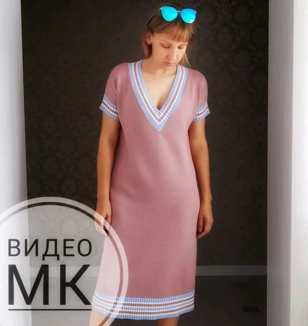 Вяжем платье (My design  By Ani-style)
