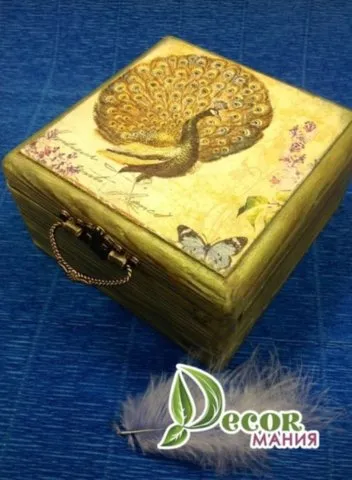 Шкатулка Королевский павлин (Инна Смирнова)