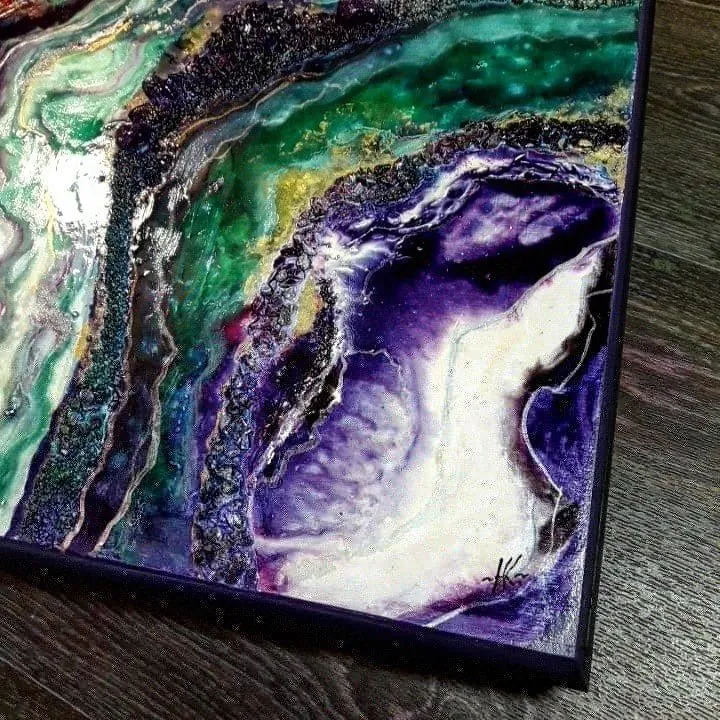 Техника «Resin ART». Срез камня аметист (Наталья Каримова)