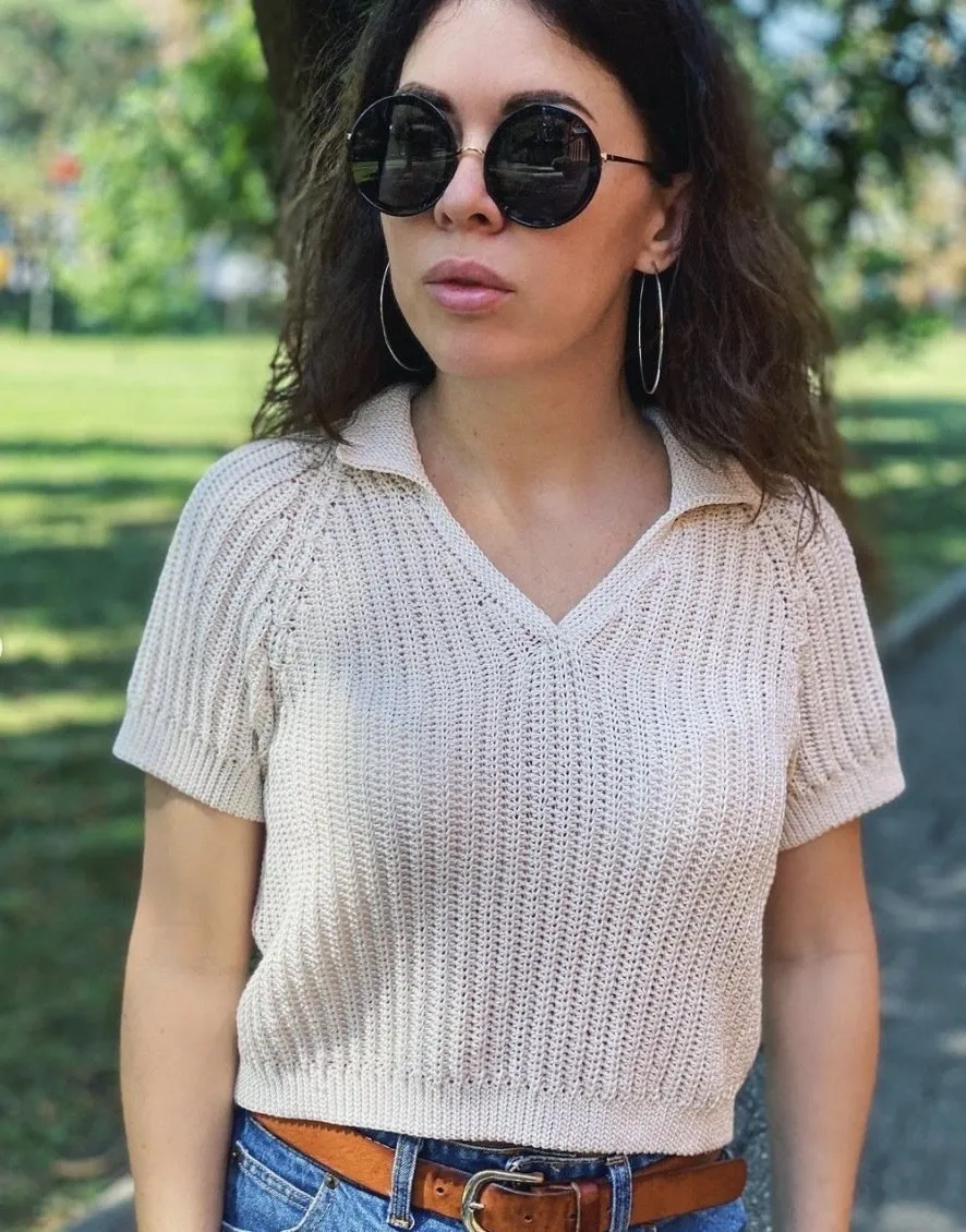 Футболка 2в1 Classik & Polo (katusha_knitting)