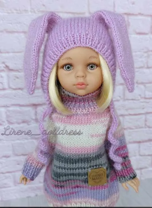 [Lirene's dolls] Шапочка с ушками Зайка (Lirene Dolldress)
