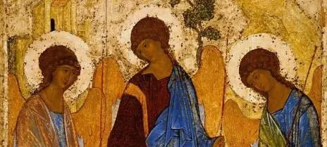 [Третьяковская галерея] Андрей Рублев. Фрески и иконы Успенского собора во Владимире. Икона Святой Троицы (Екатерина Гладышева)
