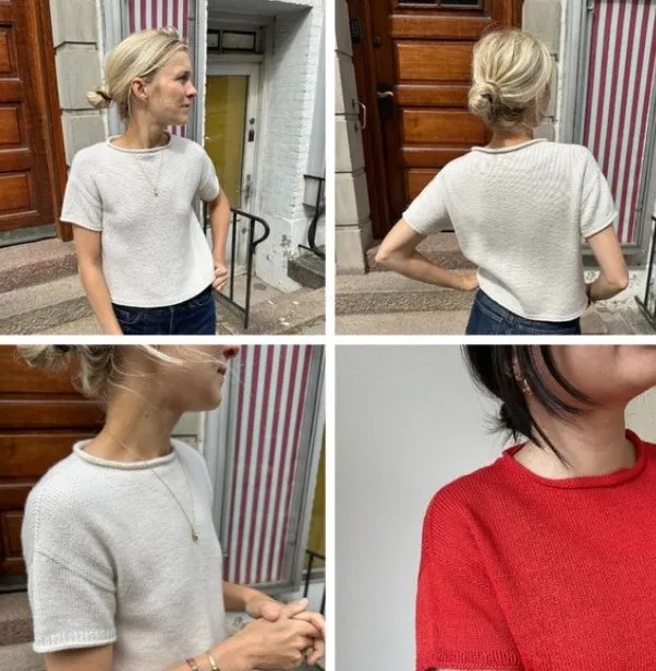 [Вяжи.ру] Тонкая вязаная футболка Cloud Tee (PetiteKnit)