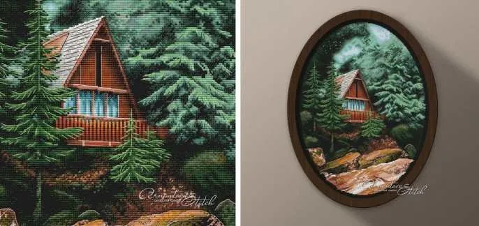 [Arnautova Stitch] Схема для вышивки Домик в лесу (Анастасия Арнаутова)