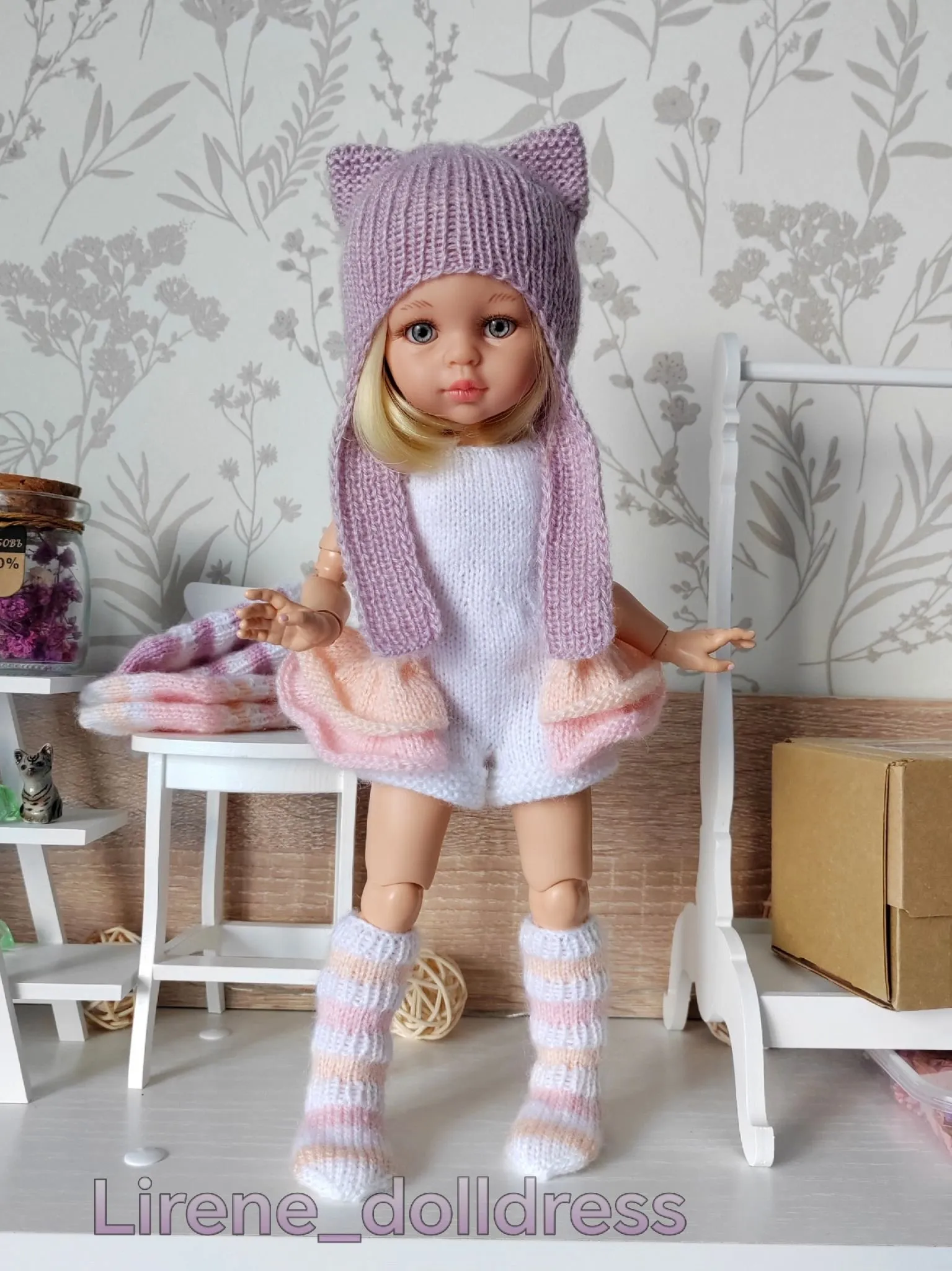 [Lirene's dolls] Котошапка №2 для кукол Паола Рейна 32-34 см (Lirene Dolldress)