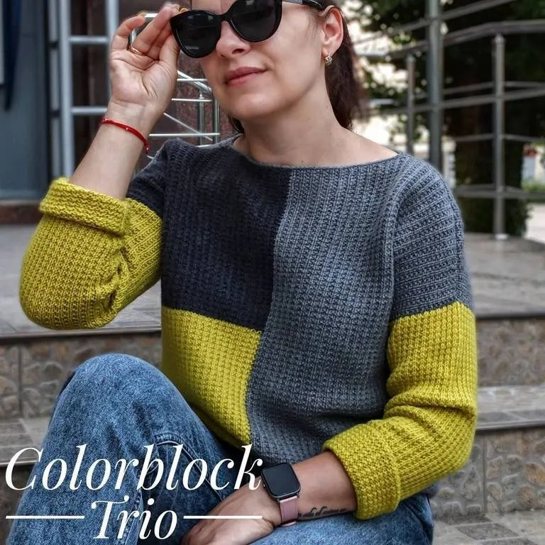 Джемпер Colorblock (Надежда Барбиер)