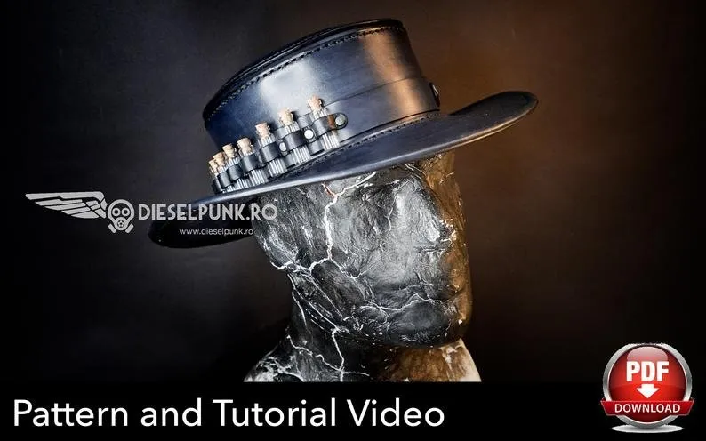 Кожаная шляпа «The alchemist hat»  [DieselpunkRo]