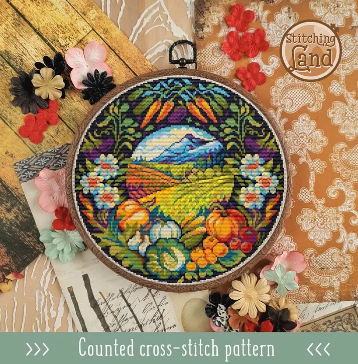 Схема вышивки Harvest - Урожай (Stitching Land)