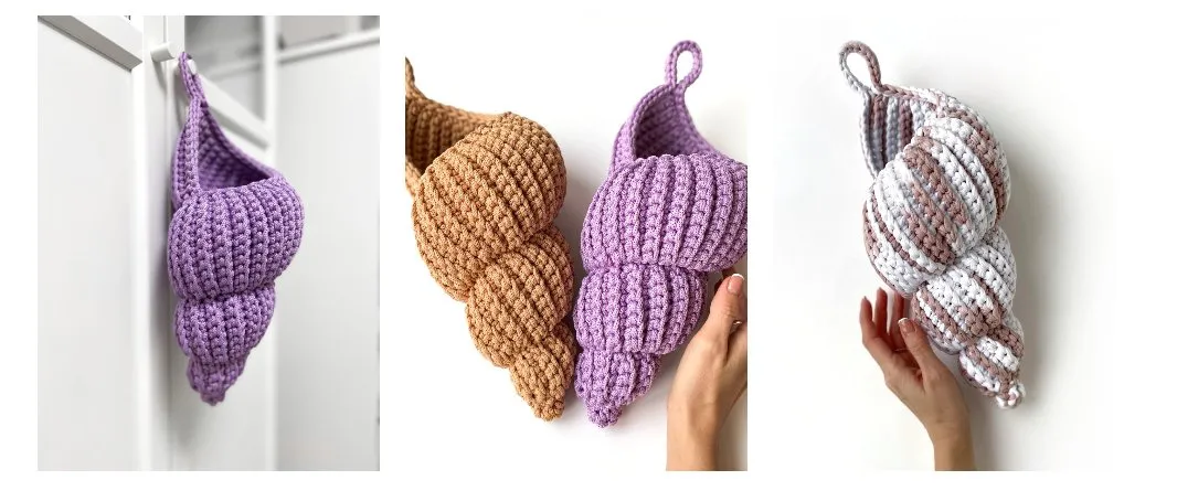 [behet.handmade] Интерьерная корзина Shell крючком (Диана Бехет)