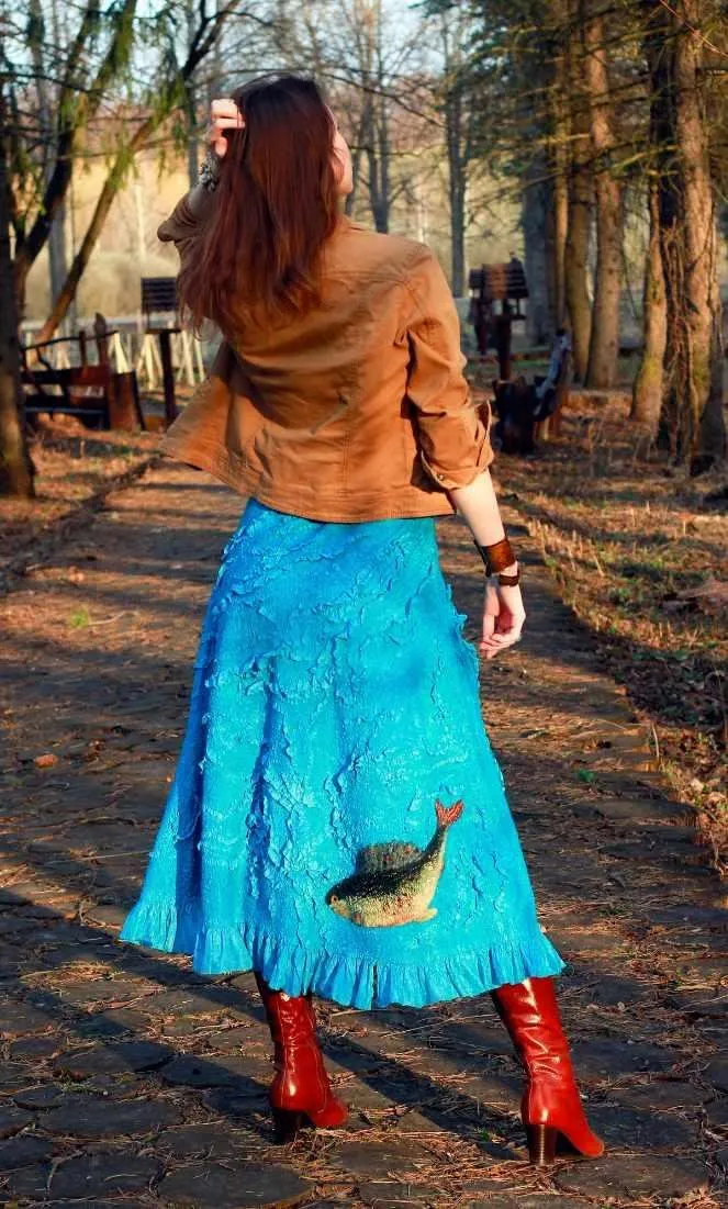Юбка с хариусами (Татьяна Сапельникова)