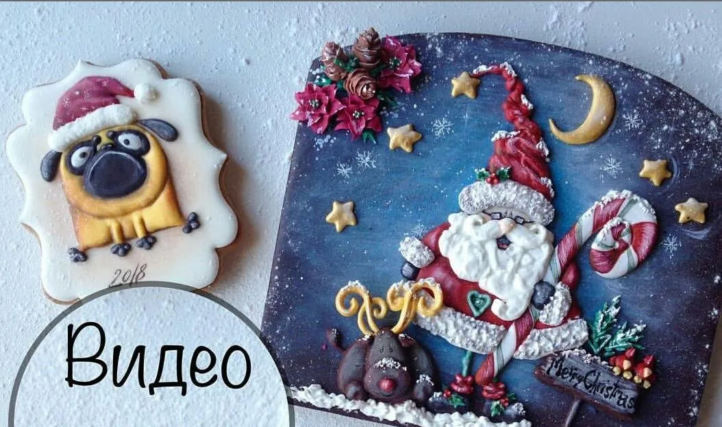 МК по росписи пряников «Новогодний» (Евгения Локтева)