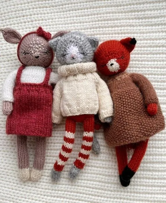 [Knit By Mary Nik] Лисичка Ли Оленяшка Лу и Кошечка Мия (Мария Никулина)