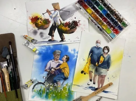 [Художник Online] Зарисовки людей акварелью (Дарья Куцаева)