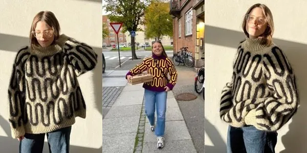 [Вяжи.ру] Жаккардовый свитер Wave Sweater (Spektakel - Mie Firring)