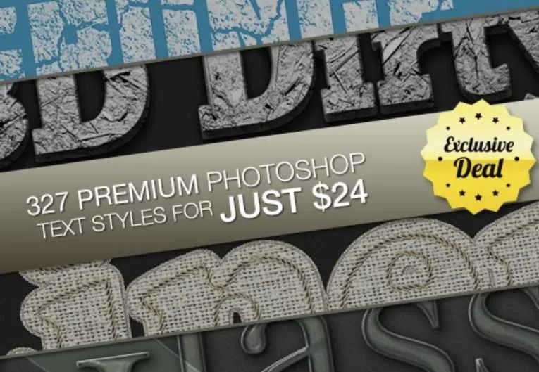 [inkydeals] 327 текстовых стилей для Photoshop