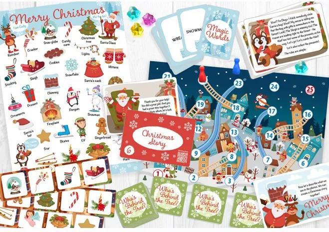 [Linguapolis] Тематический набор игр на английском Santa's Helpers
