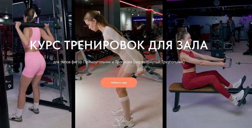[Liza Modelfit]  Курс для тренажерного зала: для типов фигур Прямоугольник и Трапеция. Перевернутый Треугольник (Елизавета Зуйкова)