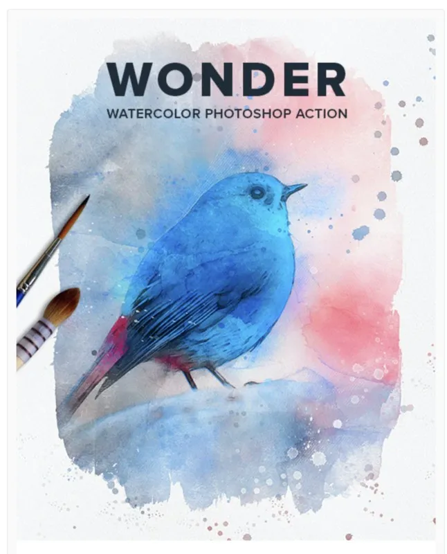 [graphicriver.net] Wonder Watercolor Photoshop Action / Экшен Photoshop Чудо-акварель