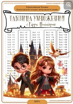 Таблица умножения с Гарри Поттером (Татьяна Горохолинская)