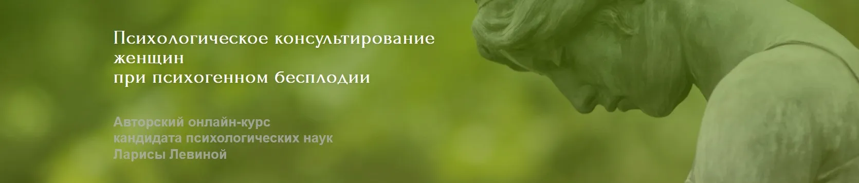 Курс «Психологическое консультирование женщин при психогенном бесплодии» (Лариса Левина)